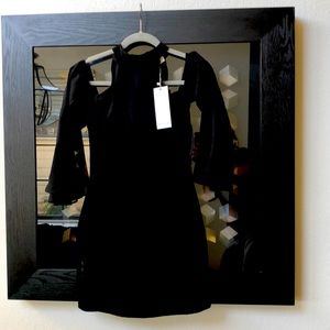 Black cocktail mini dress